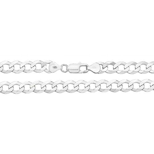 Silver Solid Curb Bracelet (G1147-08)