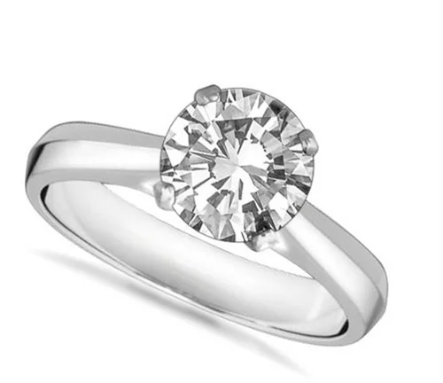 2.18ct Lab Grown Round Certified Diamond Solitaire Ring (Rppo5-pt)