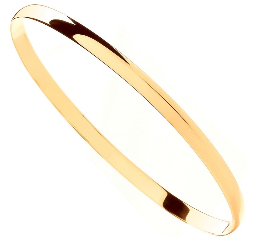 9ct 4mm Slave Bangle (Bn0454)