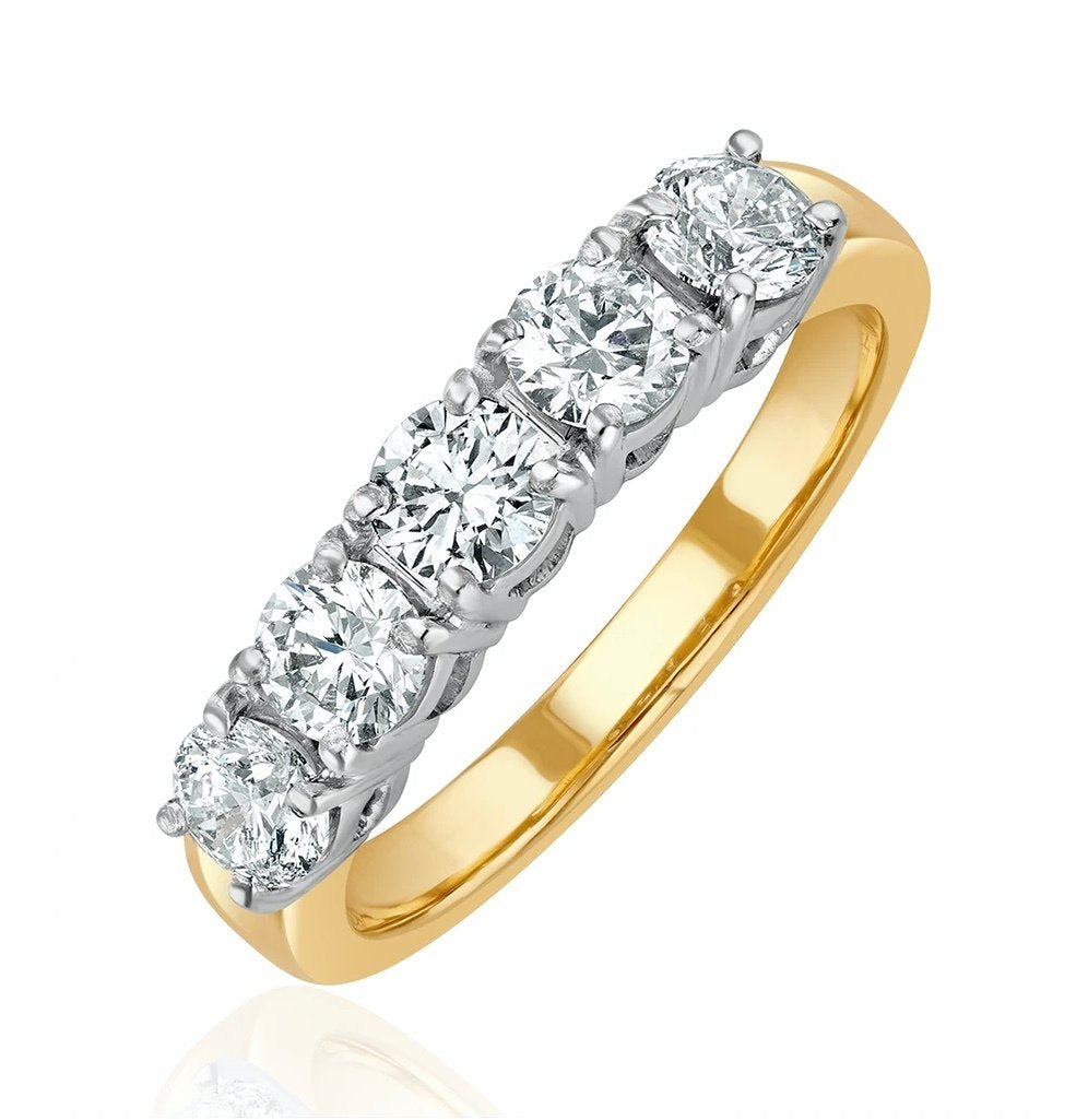 1.05ct Five Stone Diamond Ring