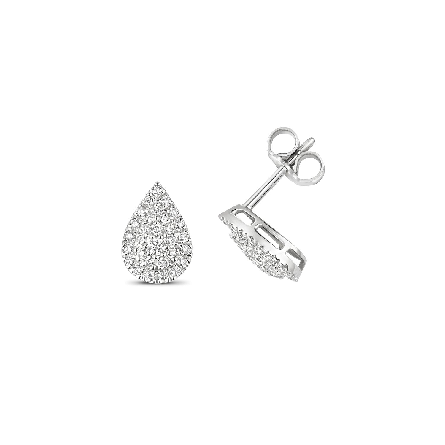 Diamond Pear Shape Stud Earrings