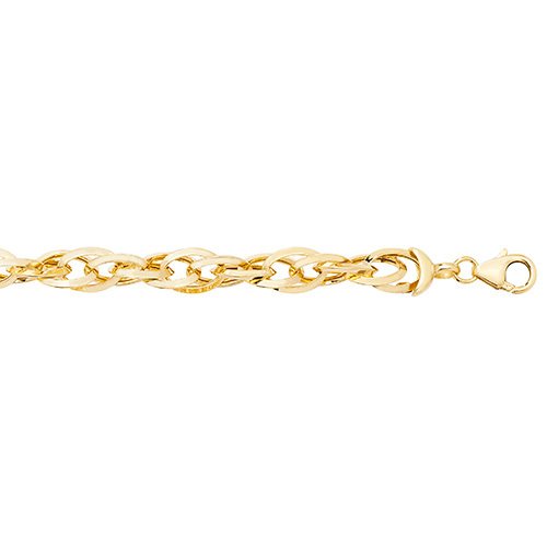 9ct Gold Fancy Ladies Bracelet (Br623)