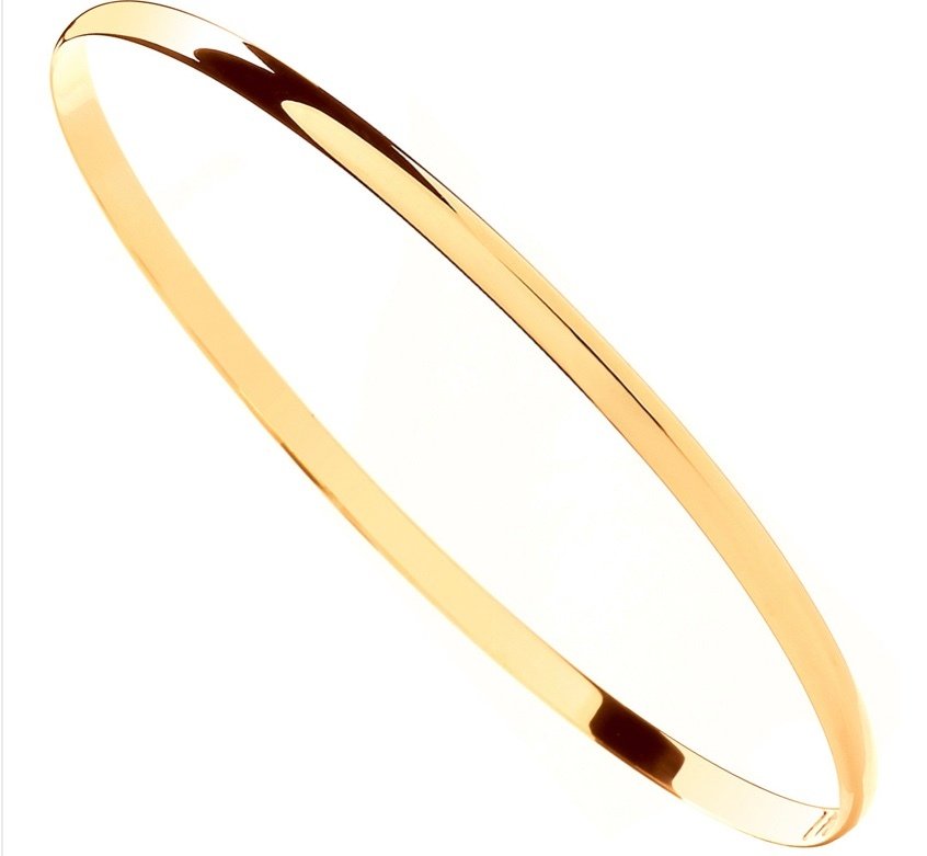 9ct 3mm Slave Bangle (Bn0453)