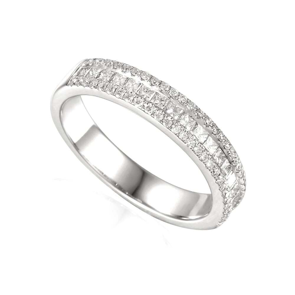 1.25ct Brilliant & Princess Cut Diamond Eternity Ring