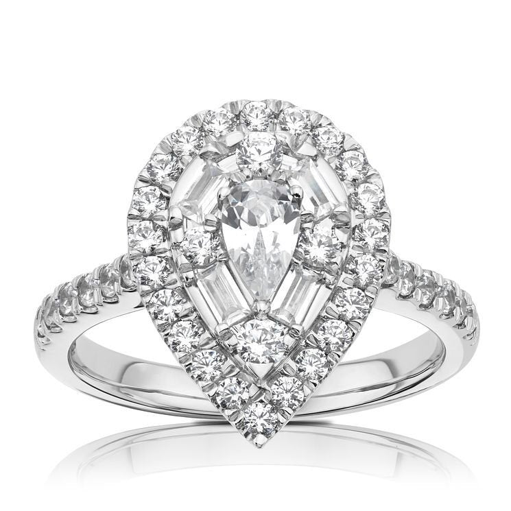 .91ct Pear Shape Diamond Cluster Ring (G25750)