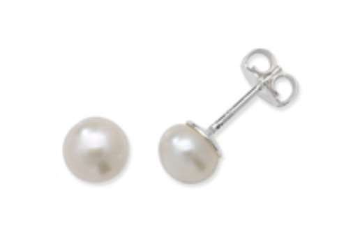 Silver Freshwater Pearl studs (Se292b)