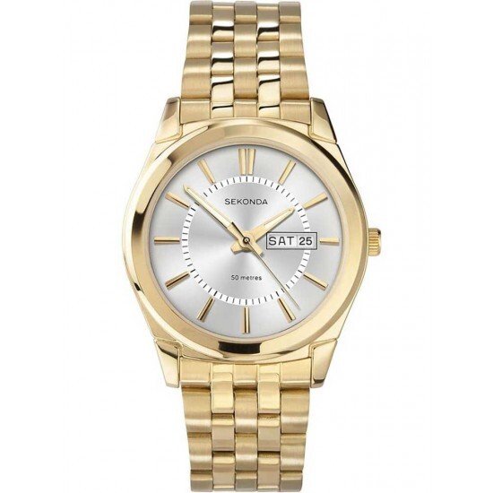 (3450) Sekonda Gold Plated Champagne Face Gents Watch