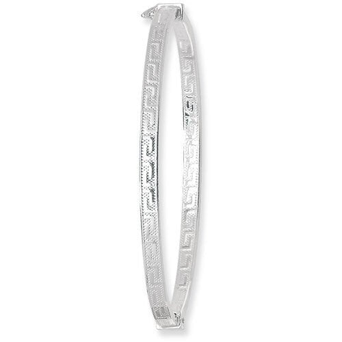 Silver Greek Key Bangle (G4132)
