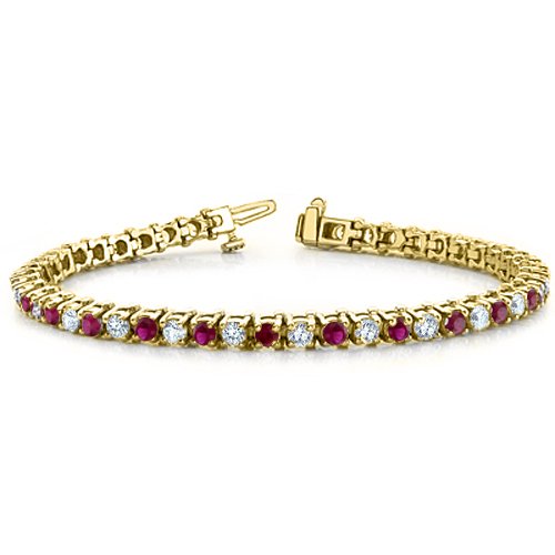 Ruby & 1.02ct Diamond Tennis Bracelet (Br100r)