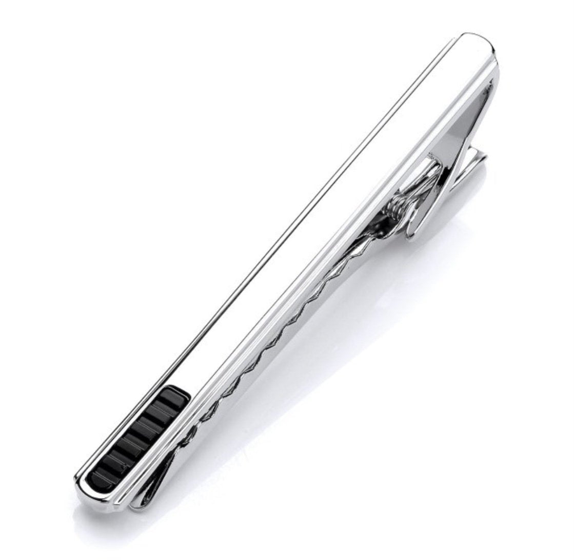 Tie Slide with Black Stones