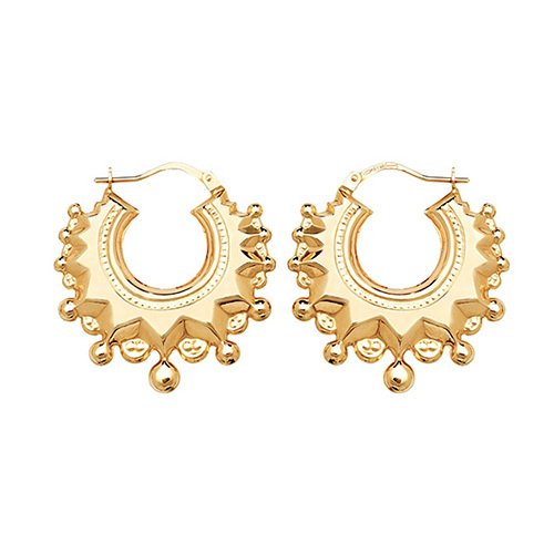 9ct Yellow Gold Creole Earrings (Er178)