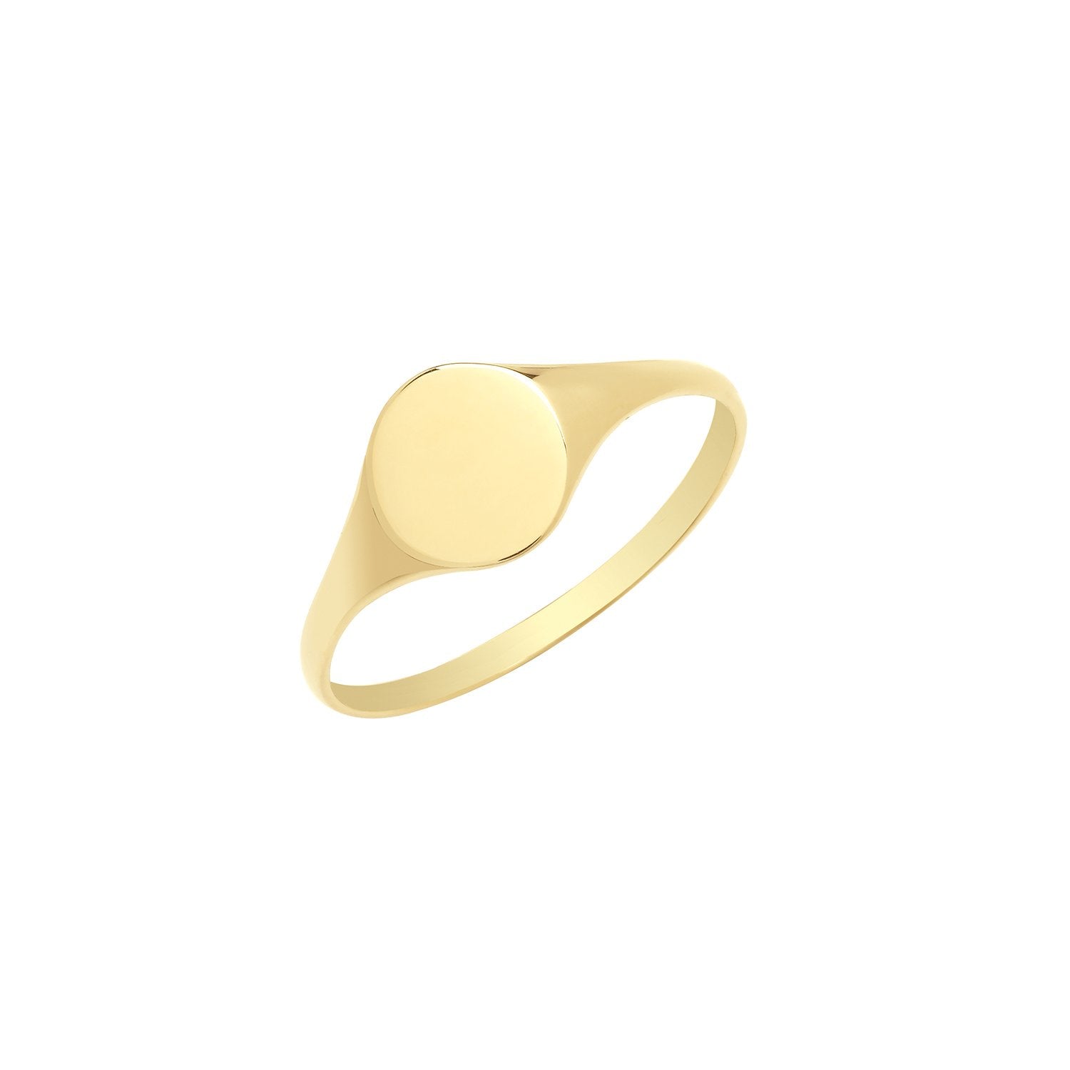 9ct Yellow Gold Girl Oval Signet Ring