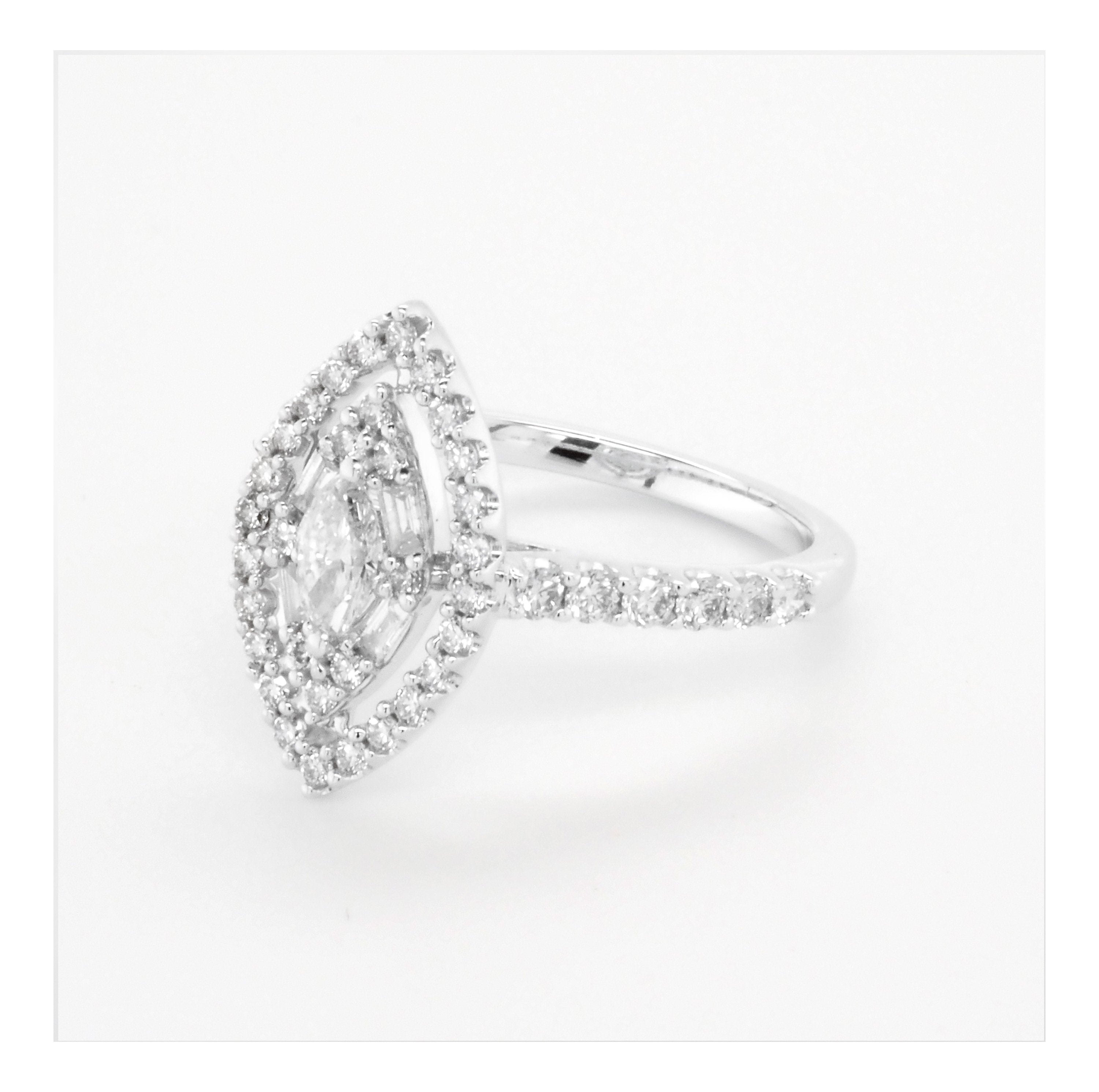 1.06ct Marquise Cluster Ring (G25746)