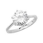 Silver Cubic Zirconia Solitaire (G7195)