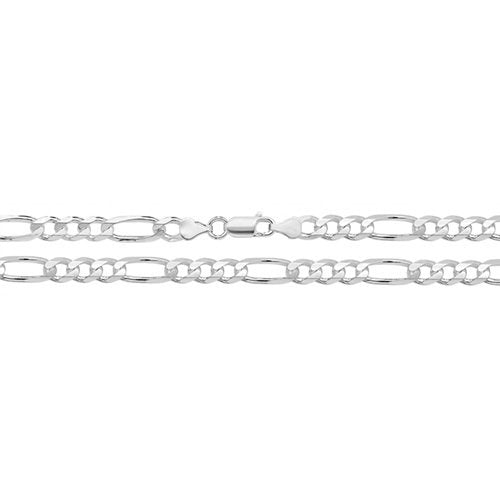 Silver Solid Figaro Chain