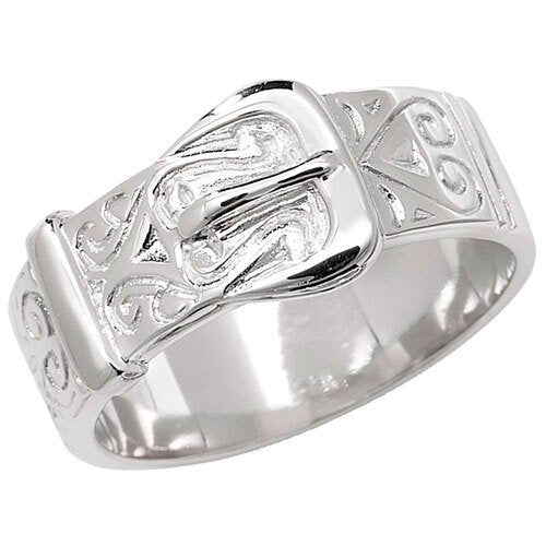 Silver Gents Buckle Ring (G7266)