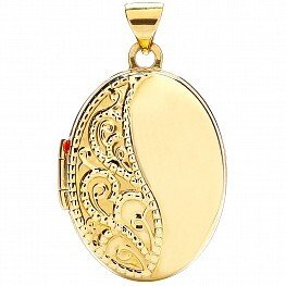 9ct Yellow Gold Oval Locket (Lk0154)