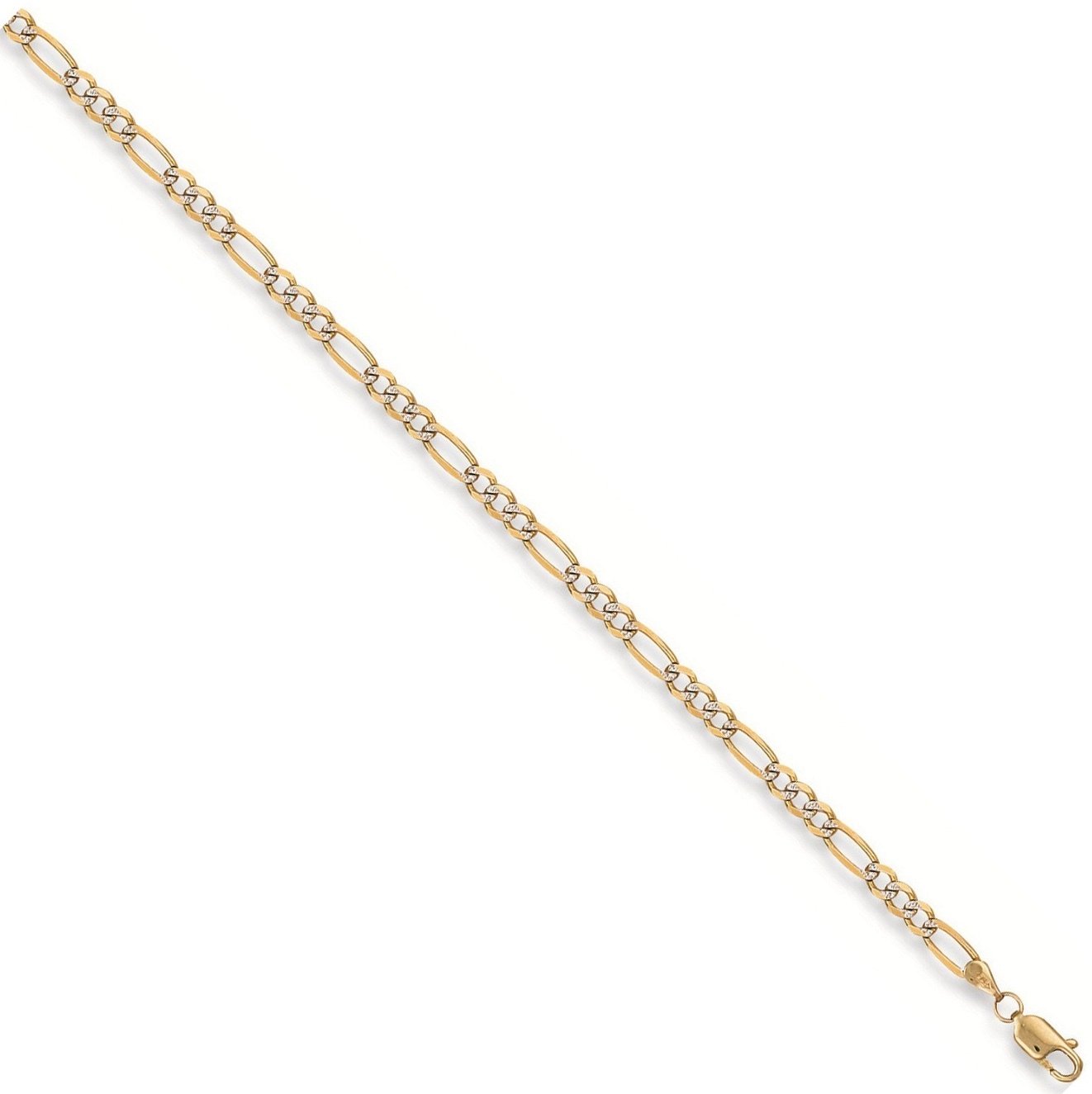 9ct Gold 10” Figaro Ankle Chain (Ac0019)