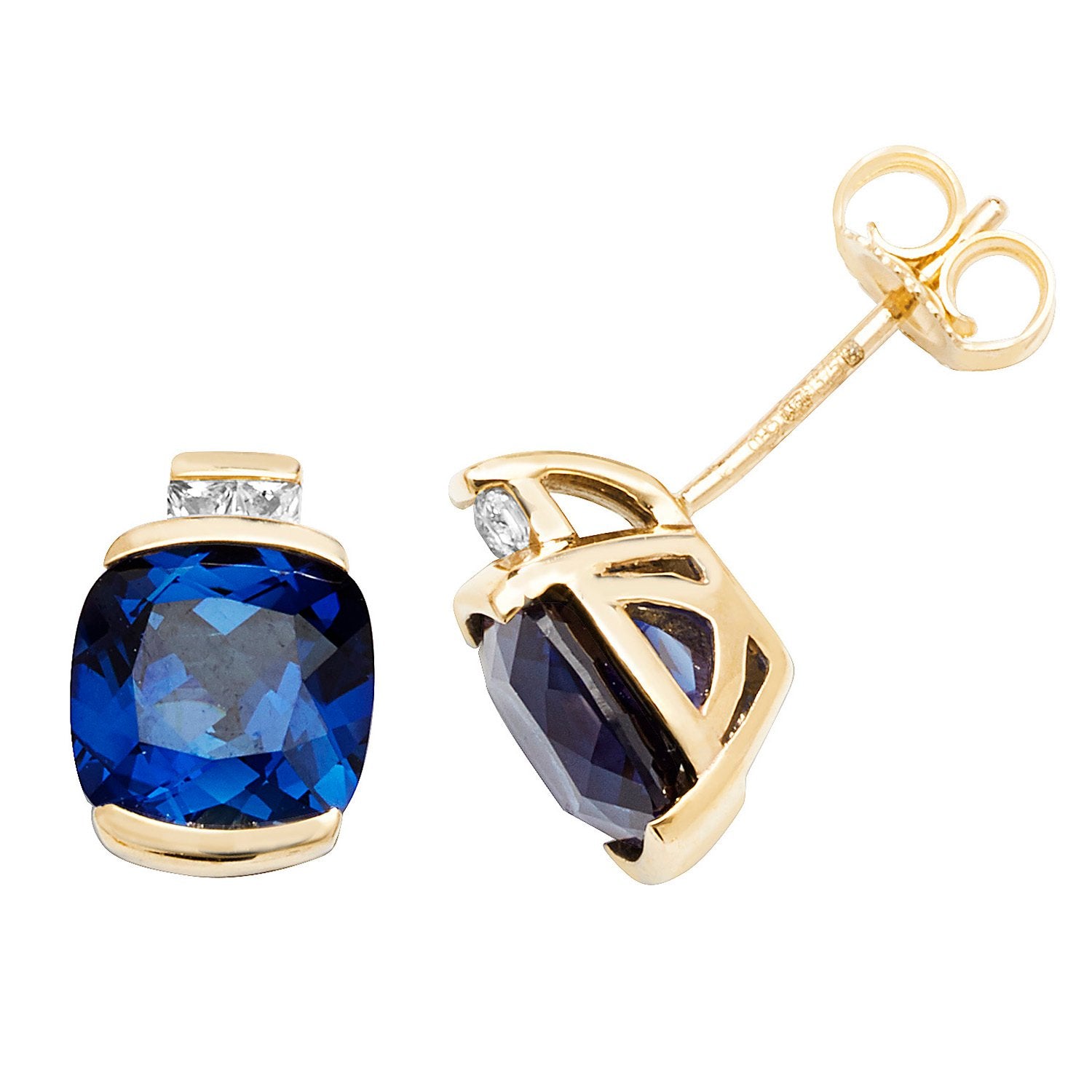 9ct Gold Sapphire Stud Earrings