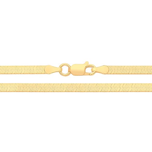Silver Gold Plated Flat Snake Chain (G1384y)