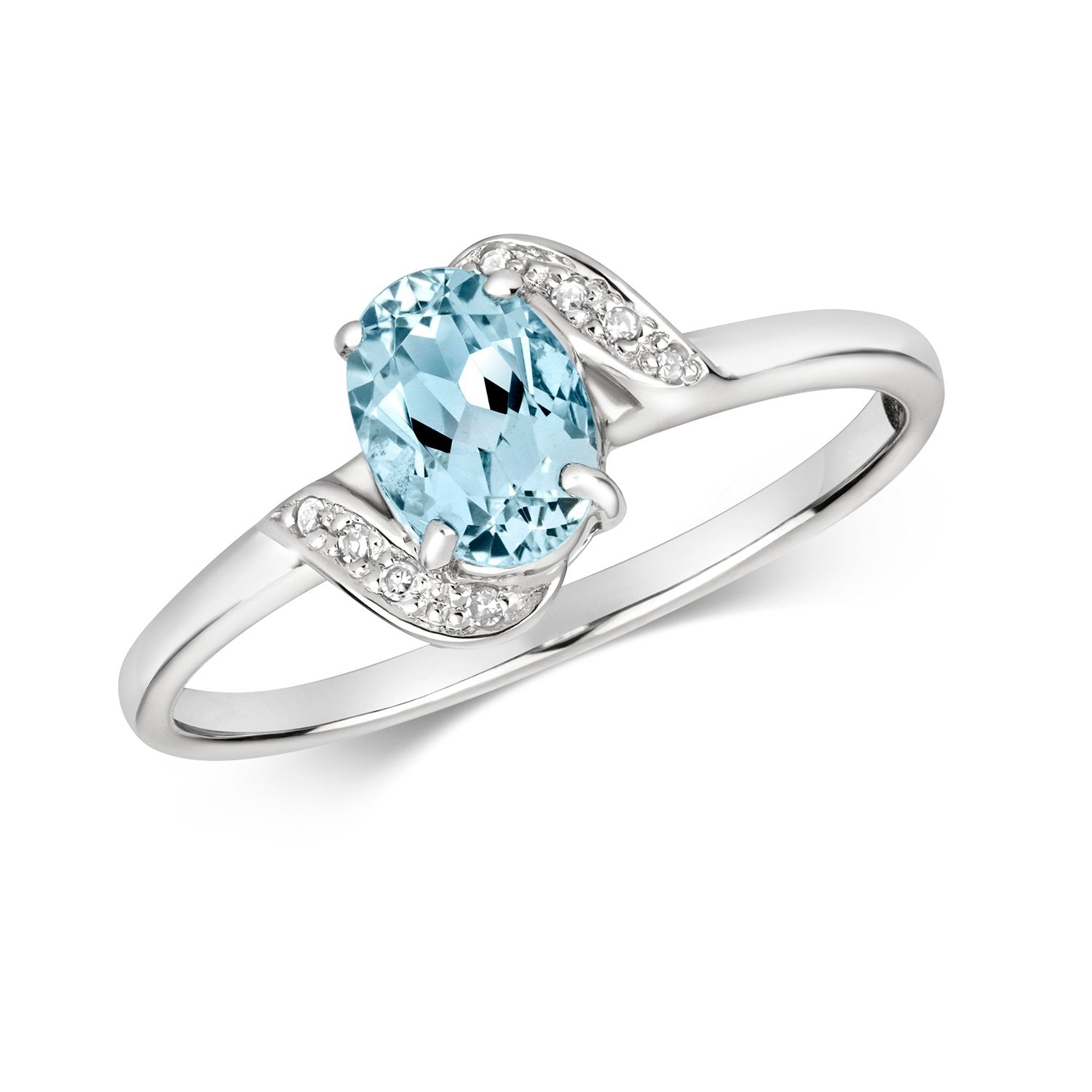 Aquamarine & Diamond Ring (RD476WAQ)