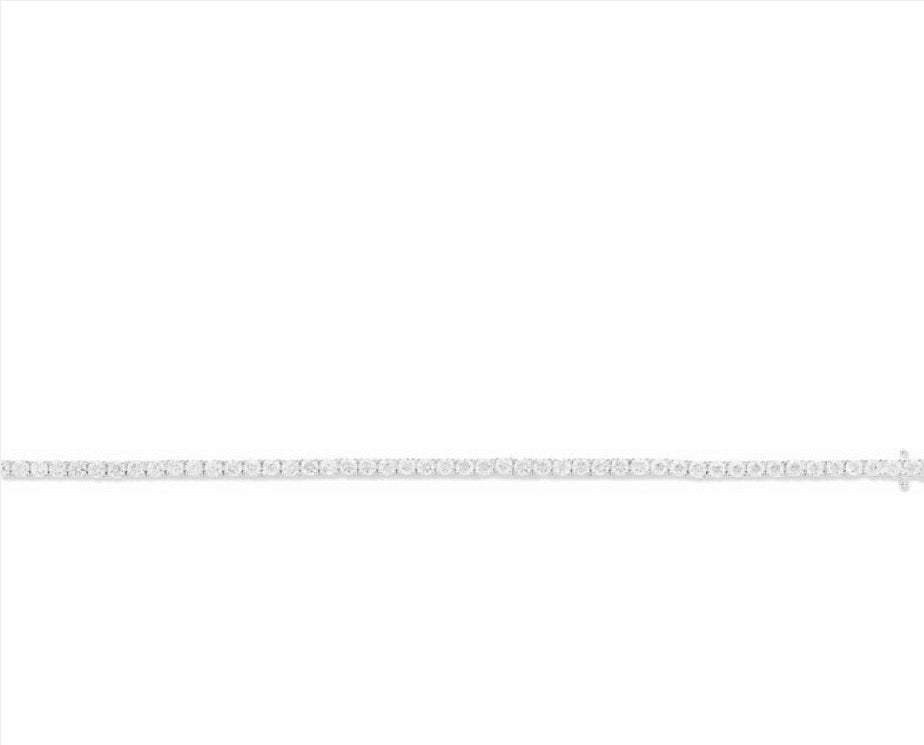 Silver Cubic Zirconia Tennis Bracelet (Sbr178a)