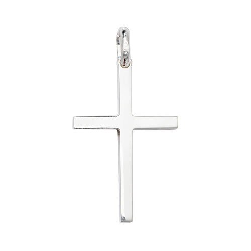 Silver Plain Cross (G6892)