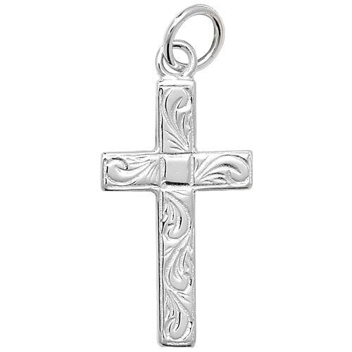 Silver Engraved Cross (G6791)