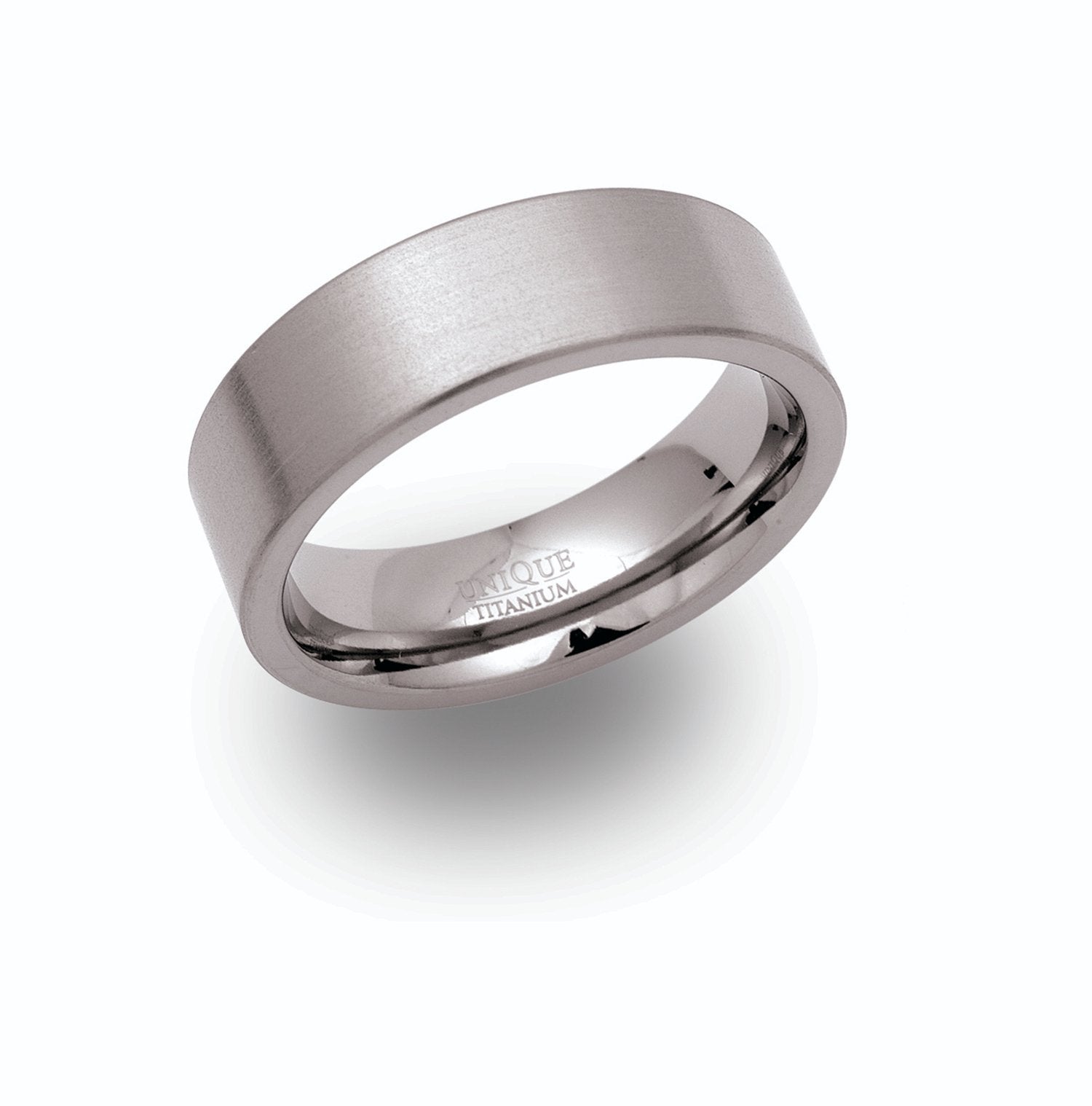 Titanium 7mm Gents Brushed Wedding Ring (Tr15)