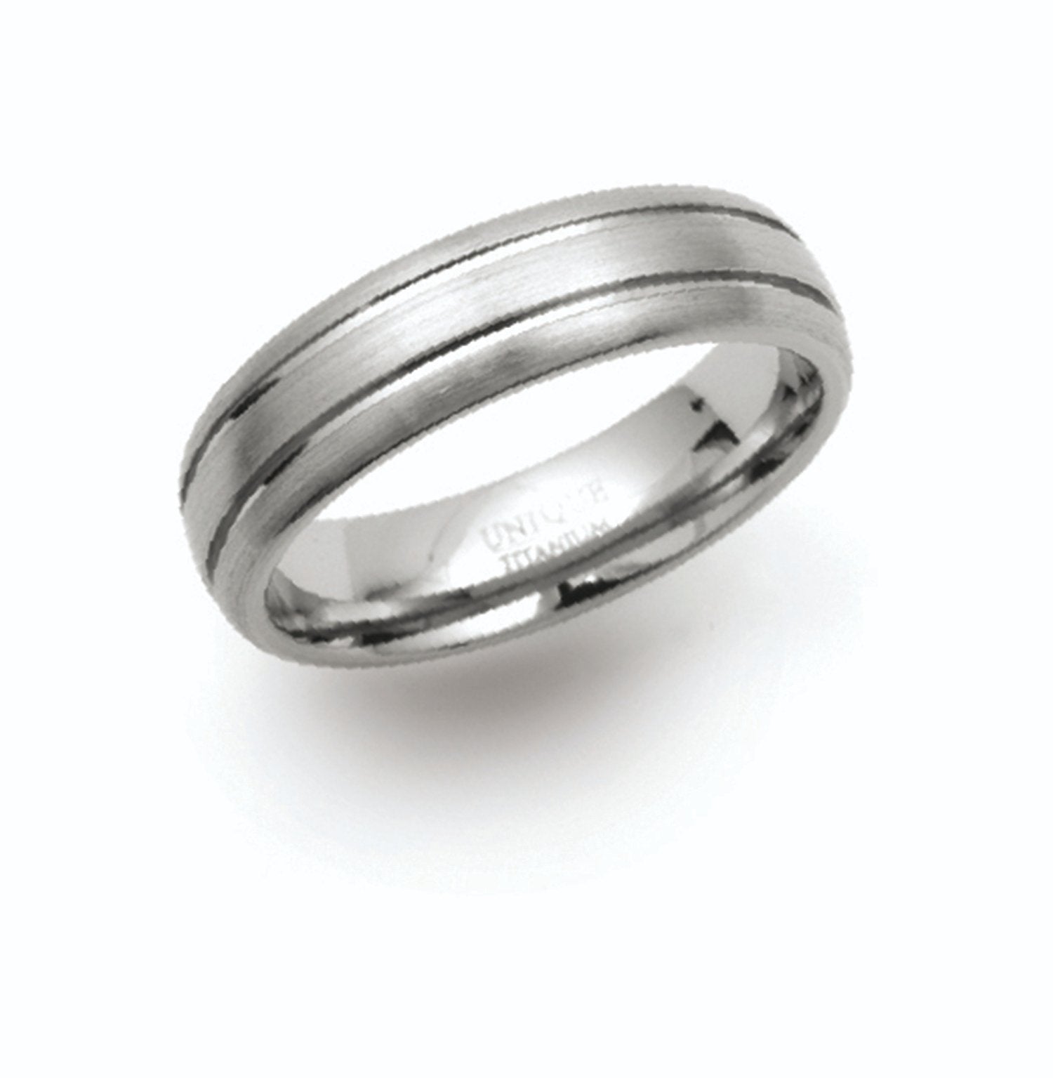 Titanium 6mm Satin Finish Line Wedding Ring (Tr3)