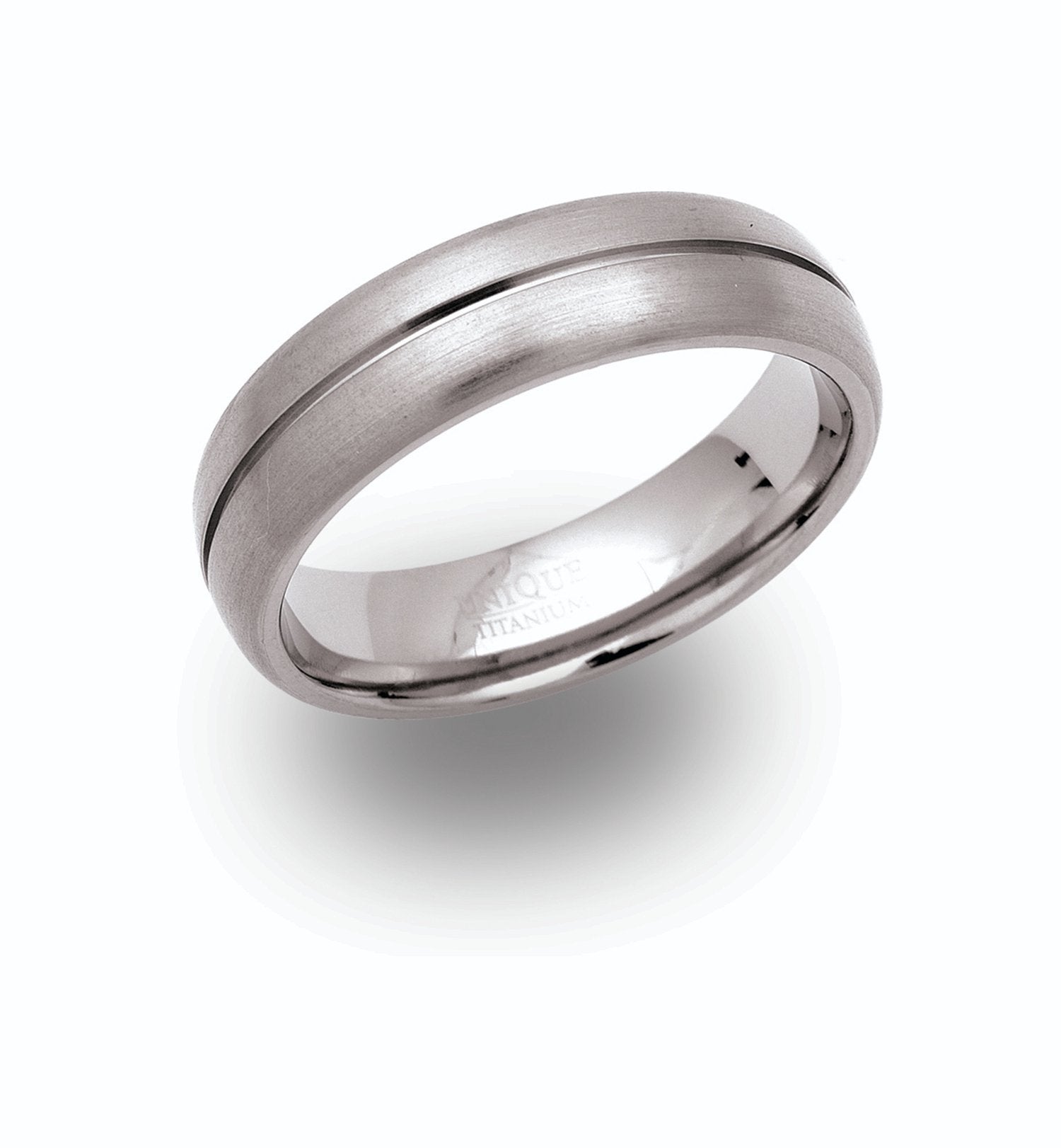 Titanium 6mm Brushed Gents Wedding Ring (Tr2)