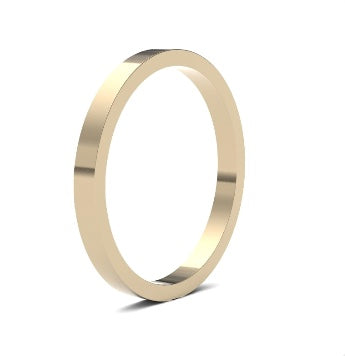 9ct 2mm Medium Flat Court Wedding Ring (2Lme-9y)