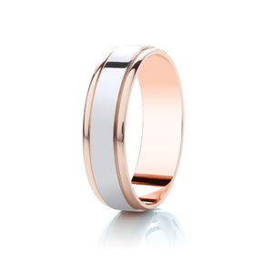 Two Colour Wedding Ring (Dc105)