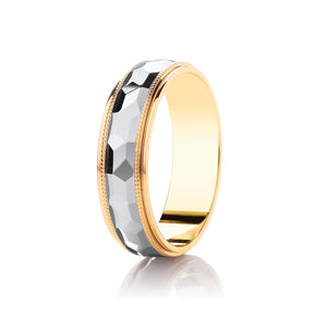 Two Colour Wedding Ring (Dc302)