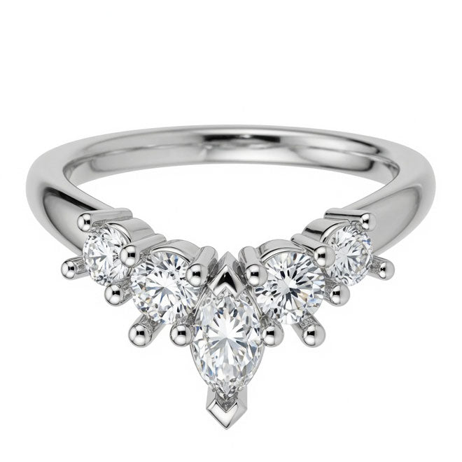 9ct Yellow Gold Diamond Shaped Wedding Ring (HET100580)