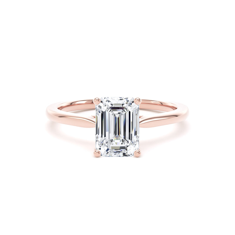 1ct Emerald Cut Lab Grown Diamond Solitaire Ring (Epp01)
