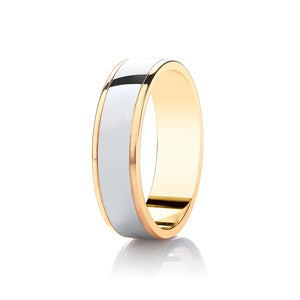 Two Colour Wedding Ring (M141)