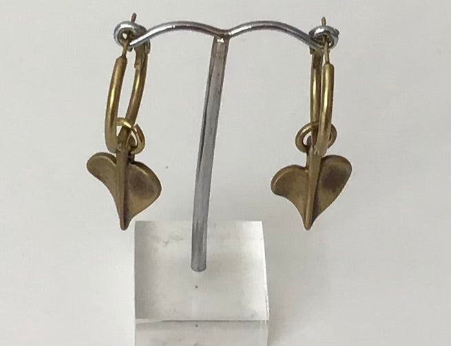 Danon Gold Plated Hoop Heart Earrings