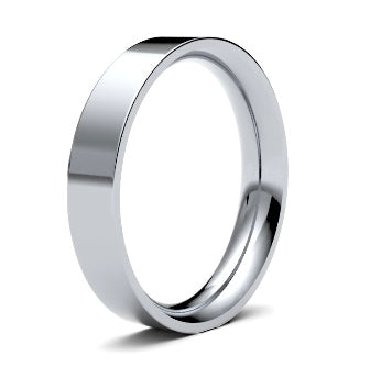 9ct 4mm Heavy Flat Court Wedding Ring (4Lhe-9y)