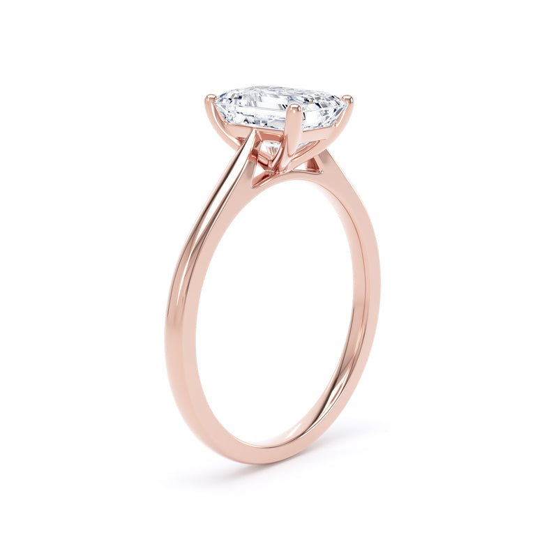 1ct Emerald Cut Lab Grown Diamond Solitaire Ring (Epp01)