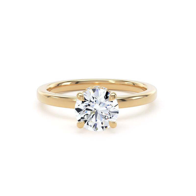 1.10ct Halo Set Brilliant Lab Grown Diamond Solitaire Ring (Rps01)