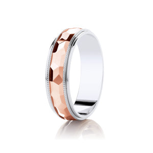 Two Colour Wedding Ring (Dc302)