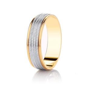 Two Colour Wedding Ring (Dc133)