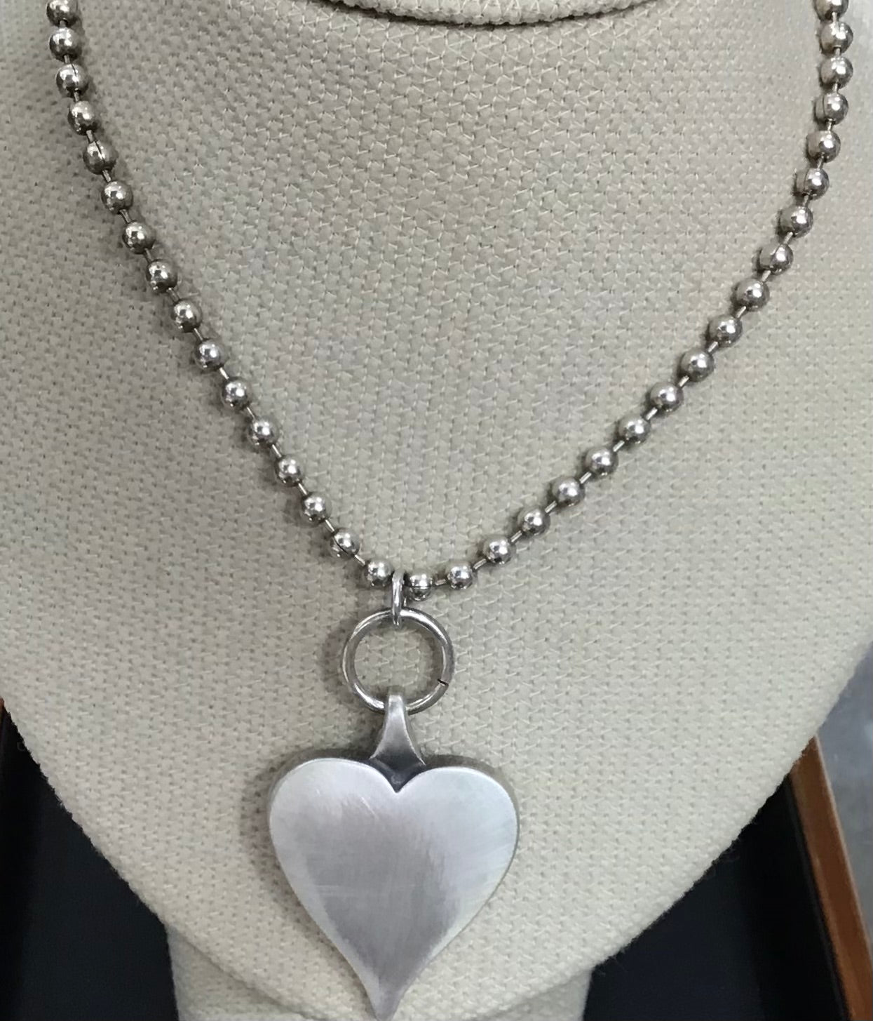 Danon Pewter Large Heart Necklace