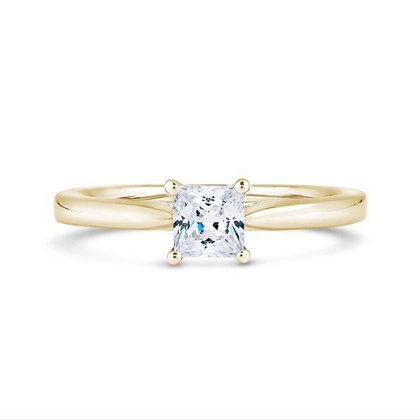 1.23ct Princess Cut Lab Grown Certified Diamond Solitaire Ring (Ppp01)