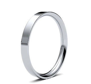 9ct 2.5mm Heavy Flat Court Wedding Ring (2.5Lhe-9y)