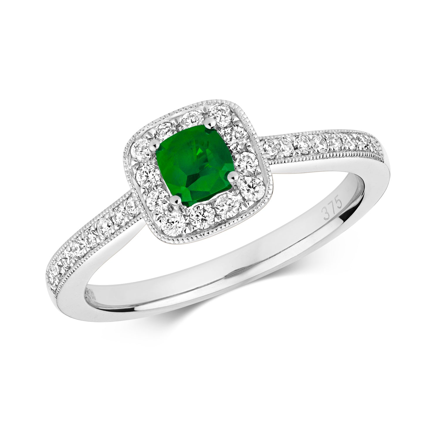 Emerald & Diamond Ring (Rd412e)