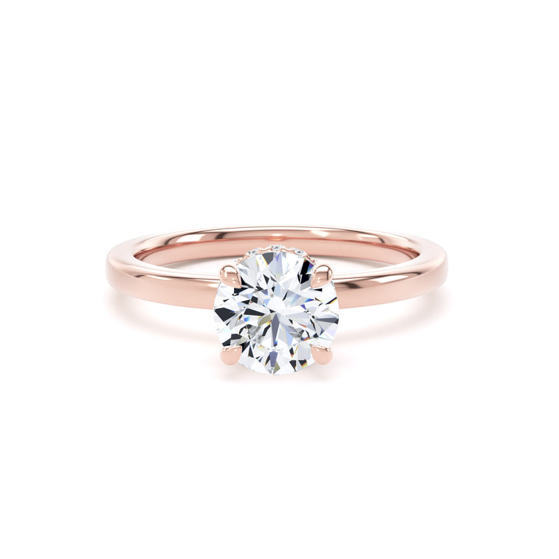 1.10ct Halo Set Brilliant Lab Grown Diamond Solitaire Ring (Rps01)
