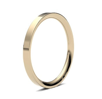 9ct 2mm Heavy Flat Court Wedding Ring (2Lhe-9w)