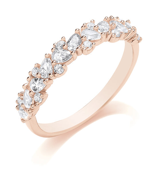9ct Rose Gold Diamond Vintage Wedding Ring (Vrx-400-040-065)